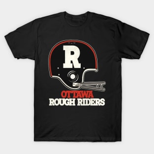 Defunct Ottawa Rough Riders Football Team Helmet T-Shirt